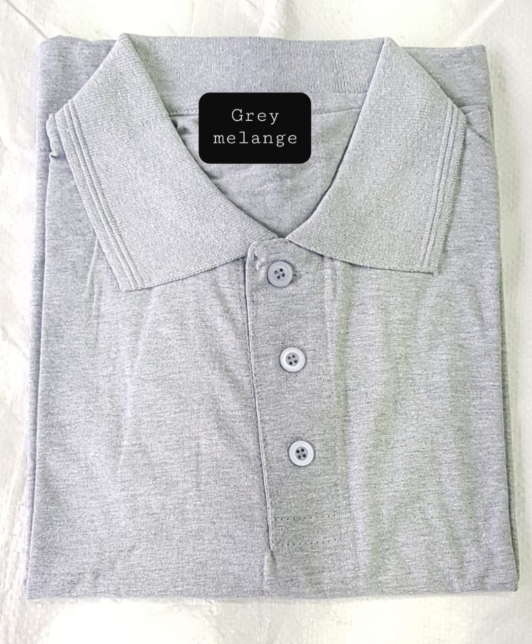 Sports Club 260 GSM Cotton Polo neck T-Shirt - Grey