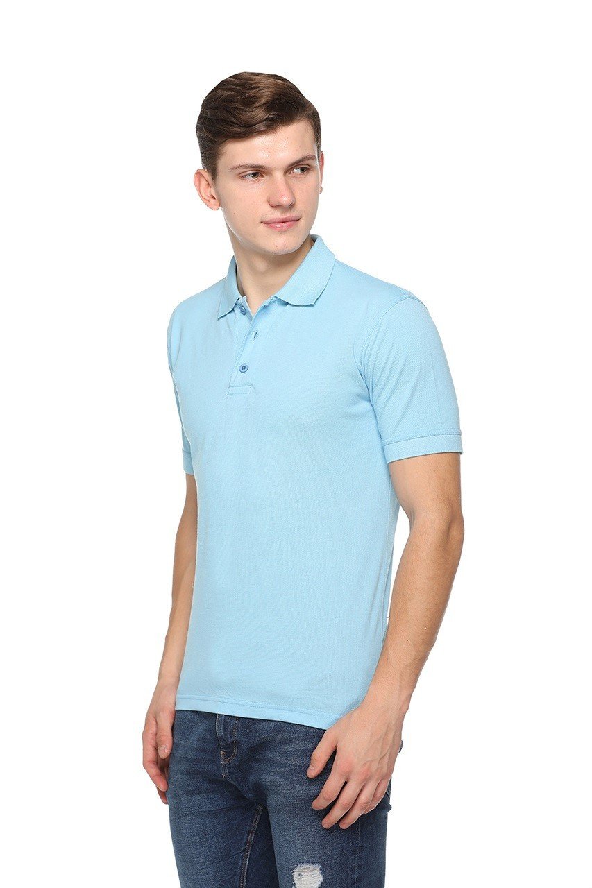 Pikmee Fast Tees Ice Blue polo t shirt