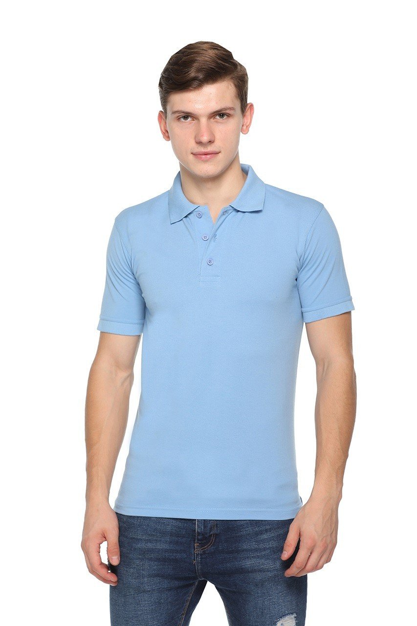 Pikmee Fast Tees Sky Blue polo t shirt