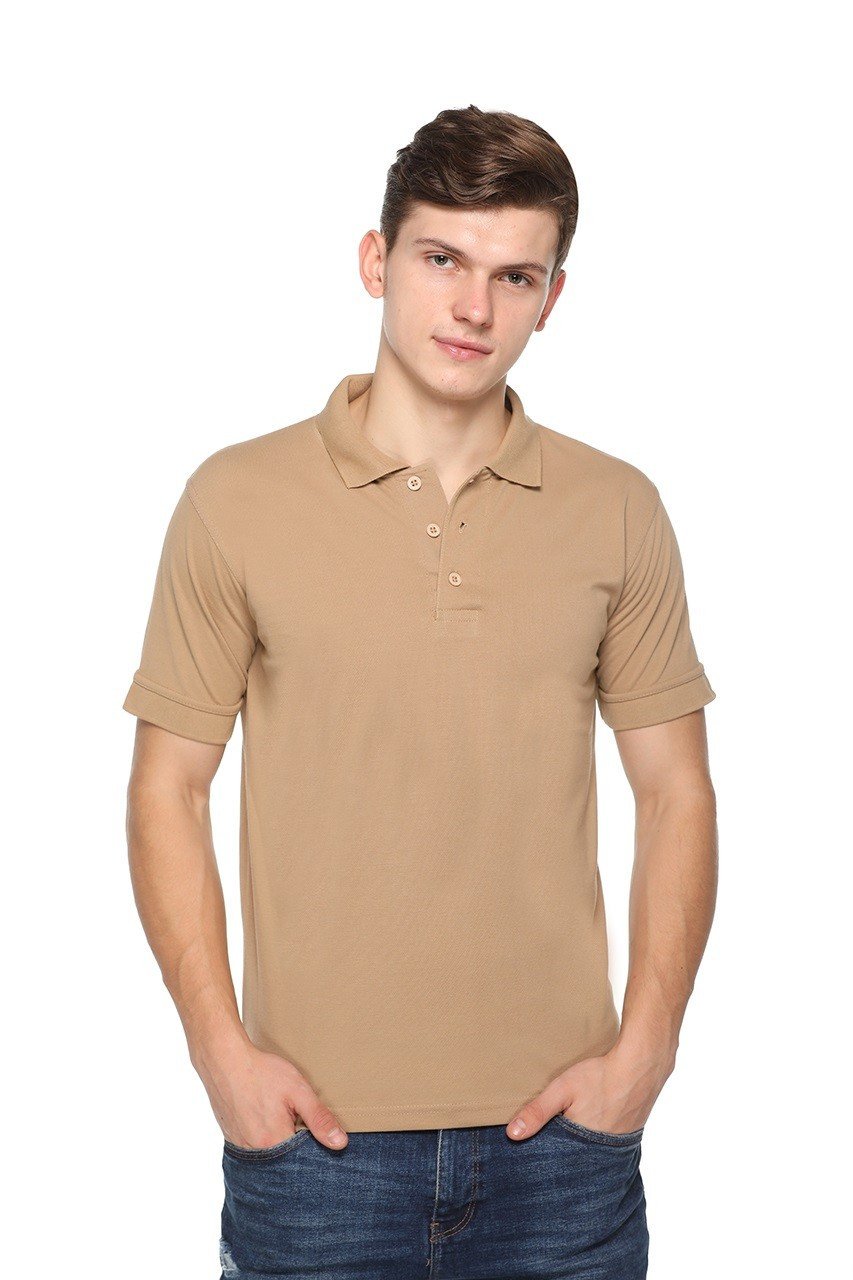 Pikmee Fast Tees Dark Beige polo t shirt