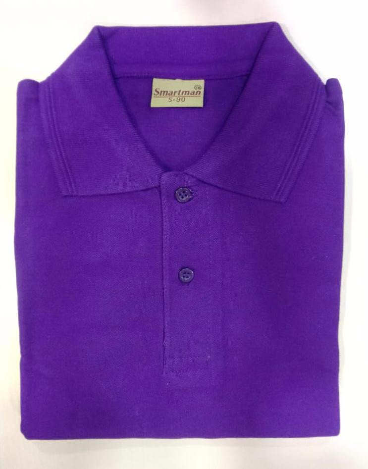 Sportsman Polo neck T-Shirt supplier - 230 Gsm - Purple