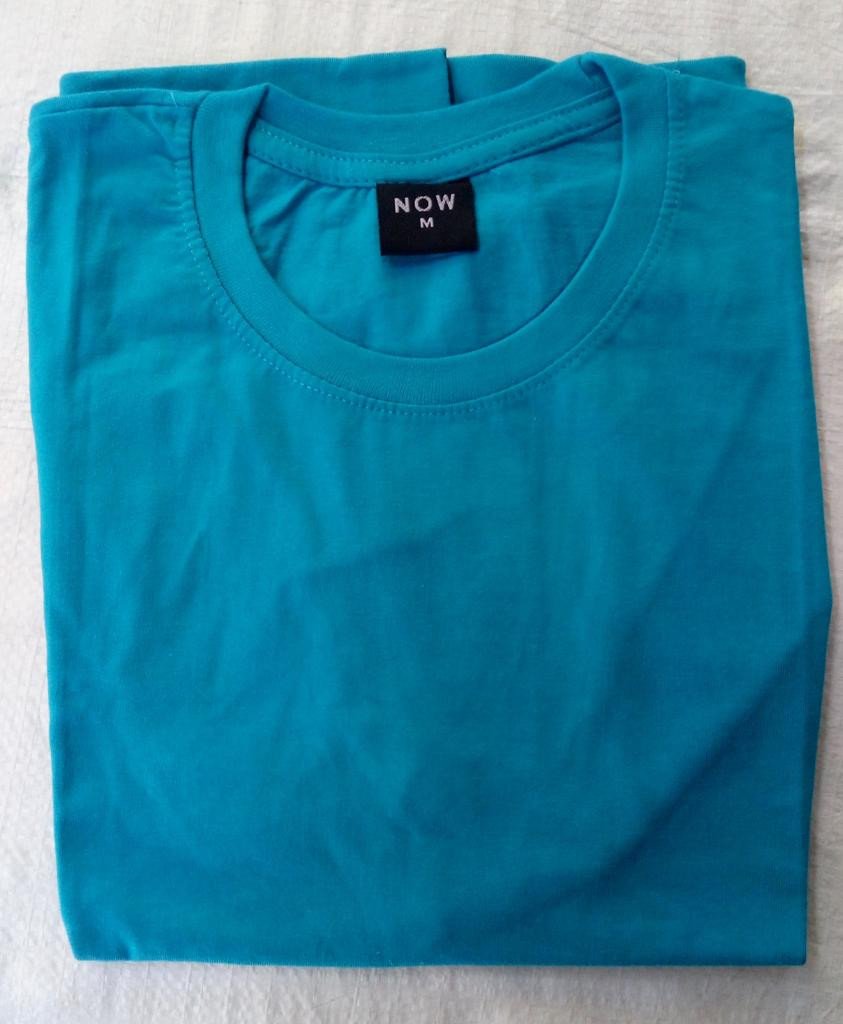 Now Round neck Cotton T-shirt - Mint Blue