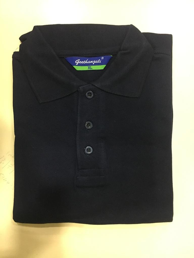 Geethanjali Polo Neck T shirt - Black